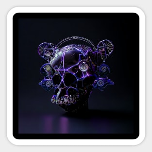 Purple techno skull (1) Sticker